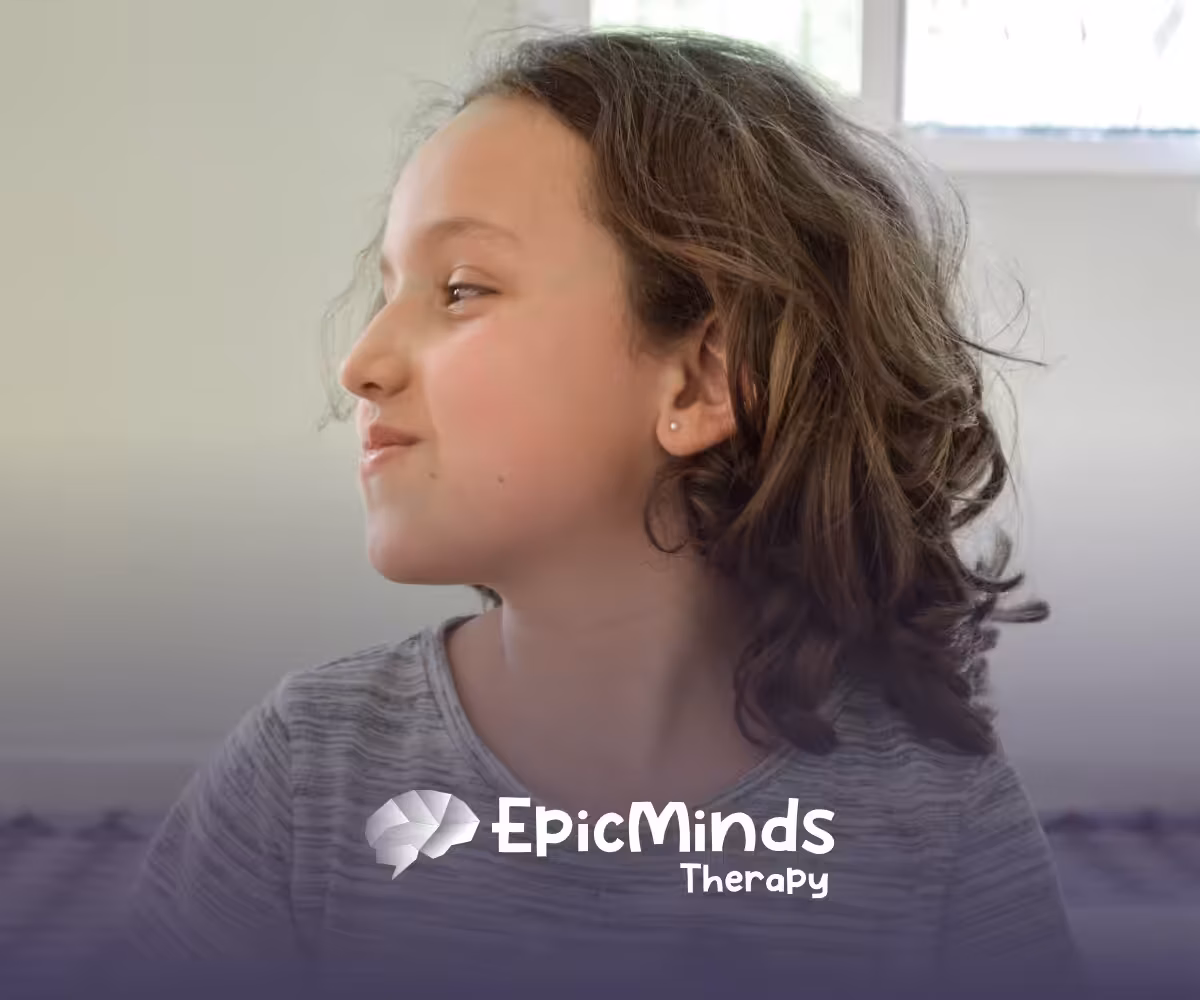 A child facing to the side