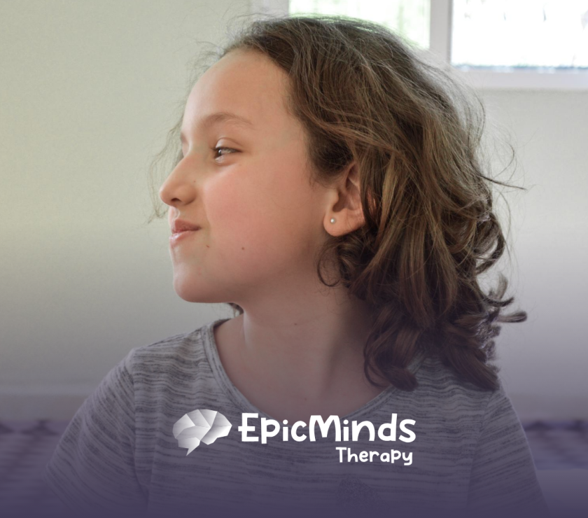 A child facing to the side