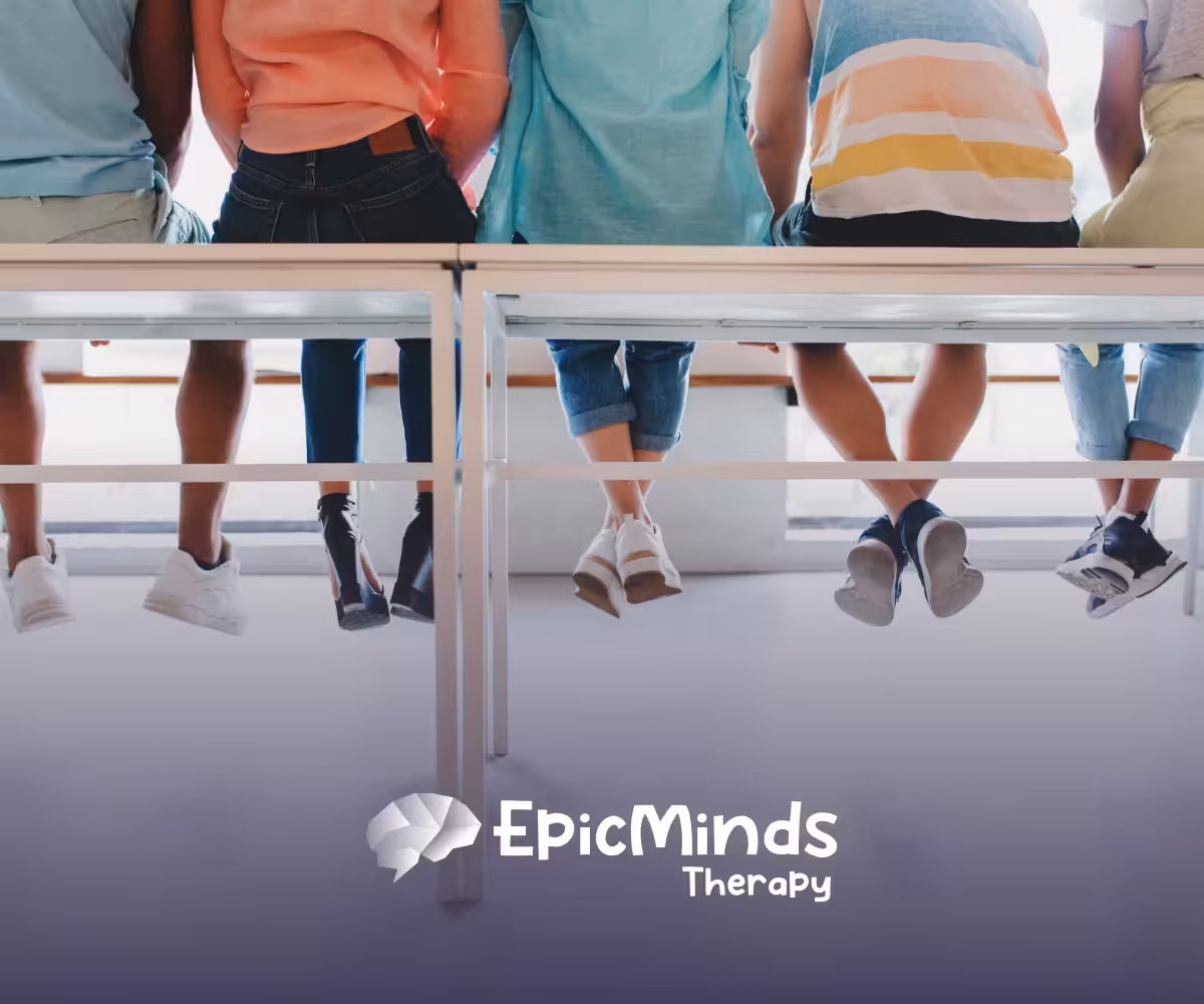 Kids sitting together on a bench